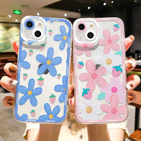 Flower Clear Case For Samsung S23 Ultra S22 Plus S21 S20 FE A54 5G A53 A52S A33 A13 A14 A21S A22 A23 A32 A50 A51 M14 Soft Cover