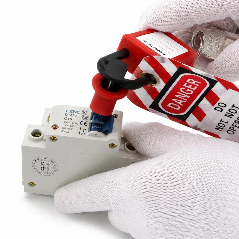 BOZZYS MCB Lock Circuit Breaker Lockout Pin Out Wide Electrical Insulated Safety Locks for Industrial Lock out Tag out