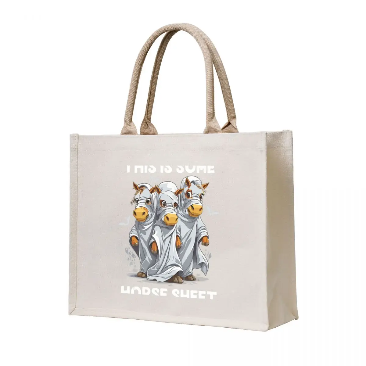 

Horse Ghost Halloween Tote Bag Women's bags Shopper eco bag folding shopper bags