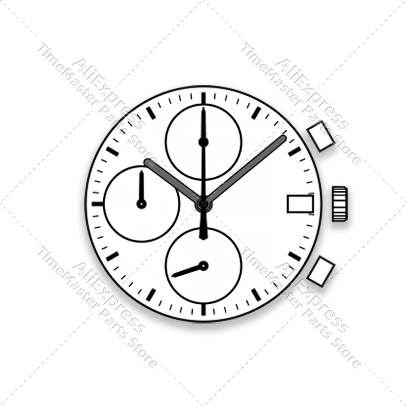 Movimiento japonés VK67, movimiento de cuarzo VK67A, 6 manecillas, fecha en 3 6/9/12, accesorios de movimiento de segundo pequeño