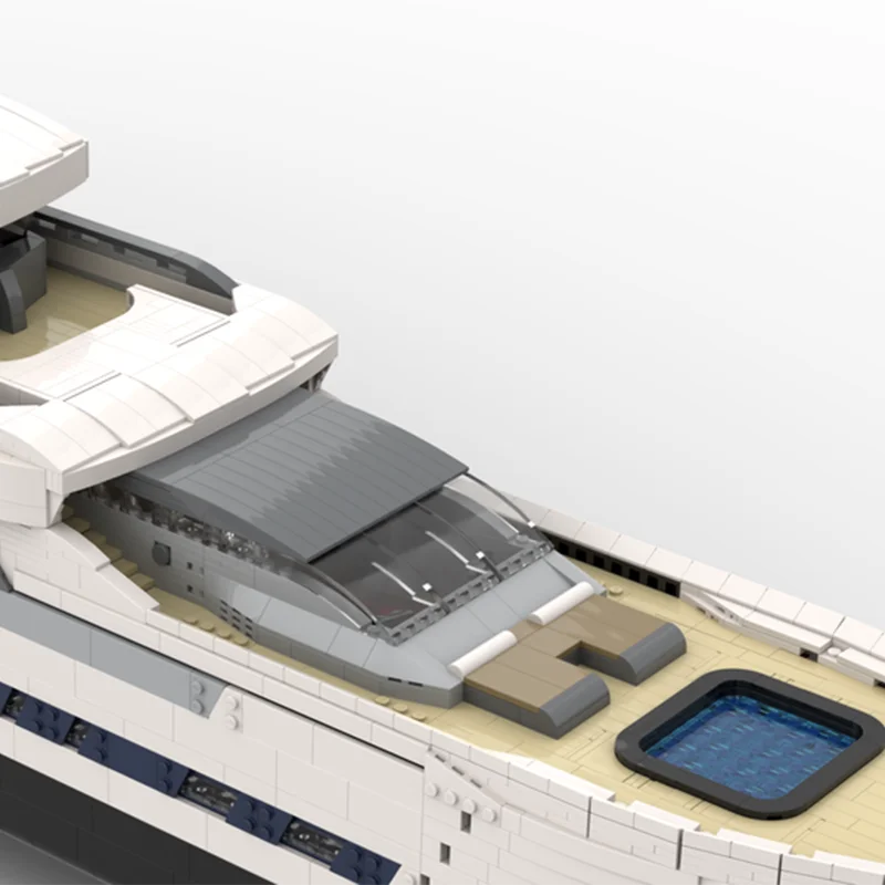 MOC 대형 럭셔리 요트 모델 건축 DIY 교육 아이디어, 어린이 벽돌 장난감, 생일 빌딩 크리스마스 선물 블록, 16189 개