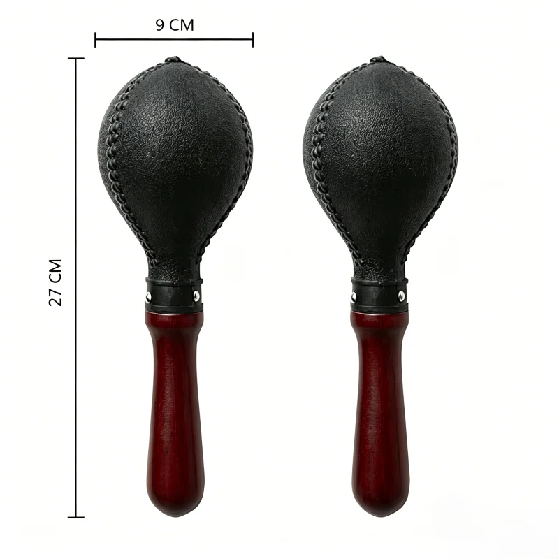 Miwayer Professional Maracas Pair of Sand Hammer, ABS Plastic Shell with Wooden Handles for Live Performance Recording Party