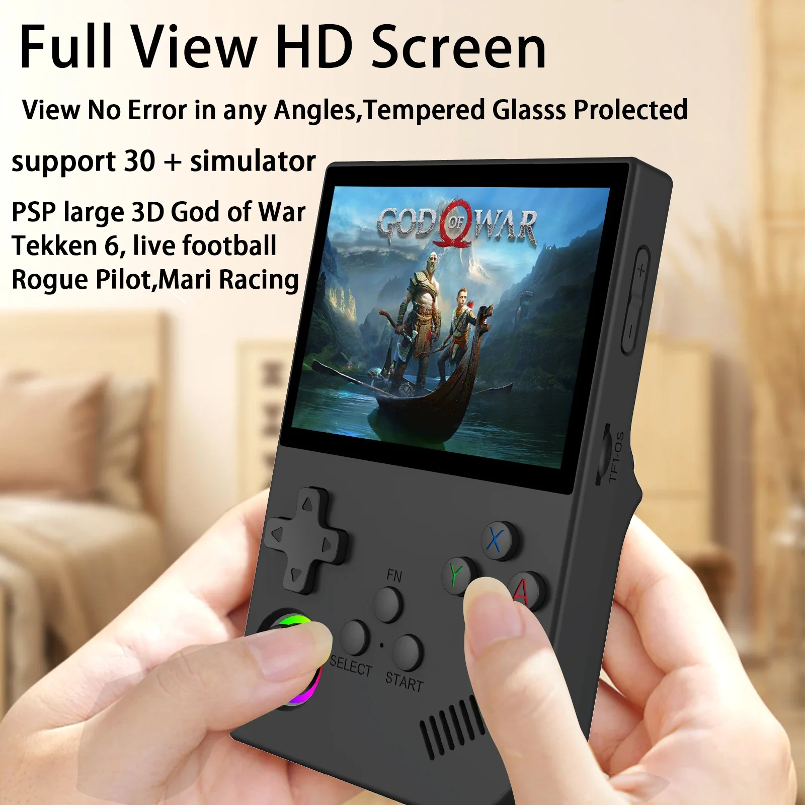 

XGB36 Portable Retro Game Handheld Console 3.5 inch Open Source for Linux System 30+ simulator 3D joystick for PSP/PS1/SFC/GBA