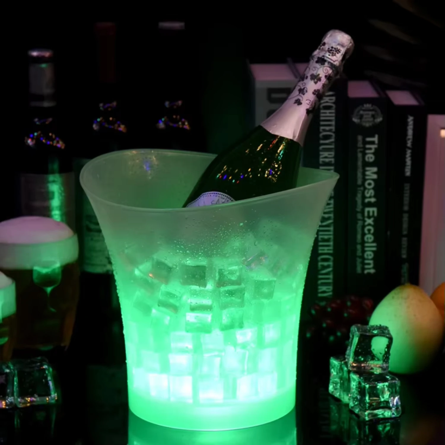 5L Color  Ice Bucket Waterproof Plastic Light  Champagne Beer Buckets  Bars Nightclubs Night Party