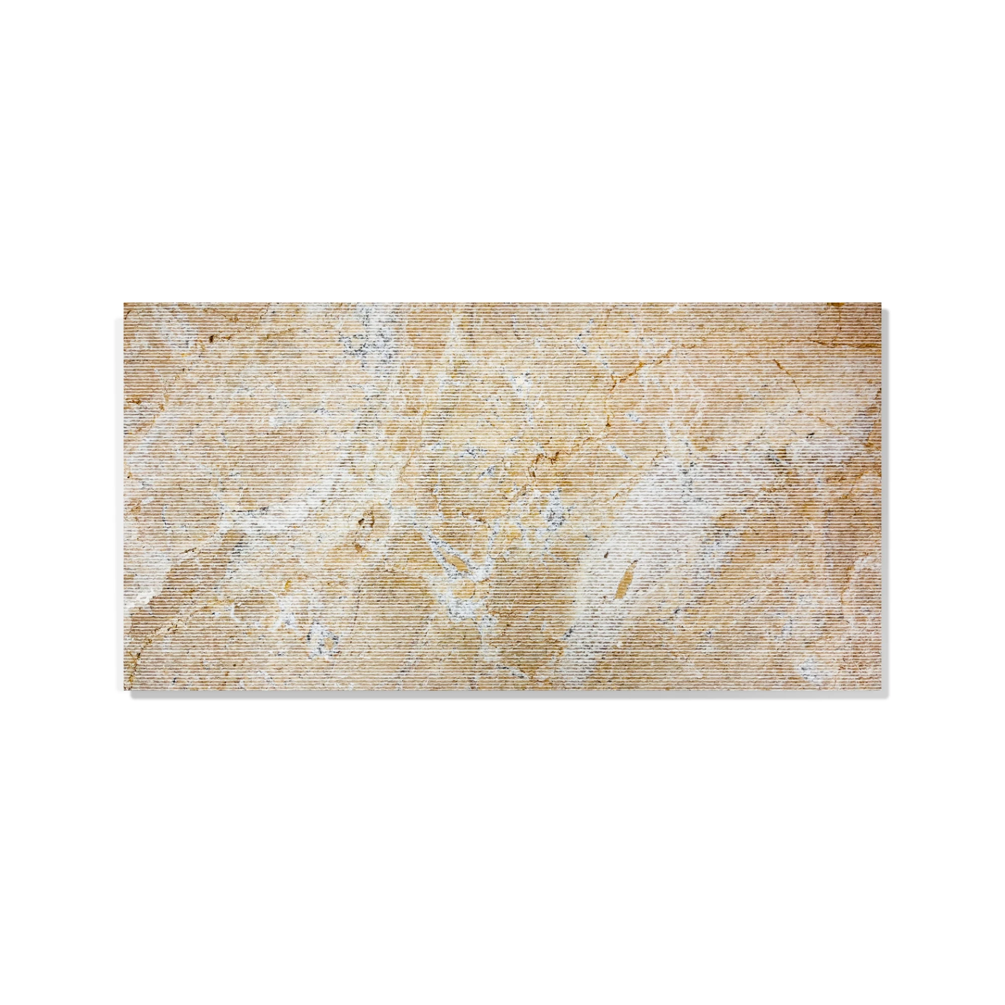 12*24 Gold Yellow Beige natural marble, for wall, FS textured finished, 3D fluted marble, natural stone, genuine marble, real ma