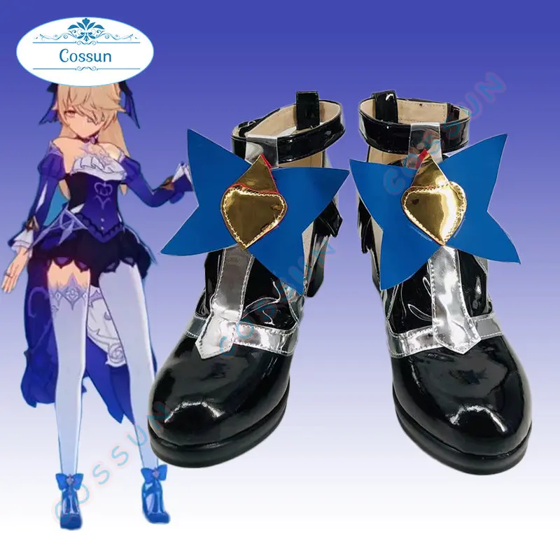 Game Genshin Impact Fischl Ein Immernachtstraum Cosplay Shoes Halloween Carnival Party Outfit Women Anime High Heel Shoes