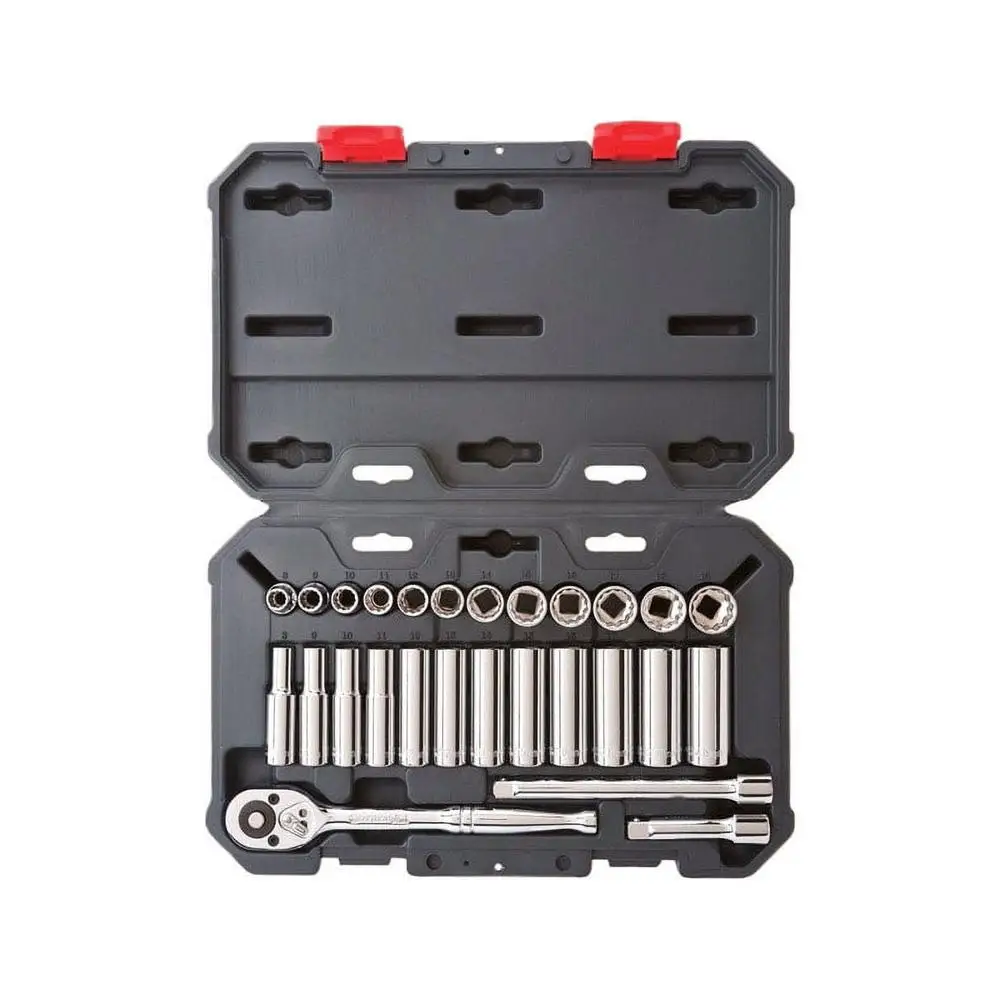 Metric 27pc Professional Socket Wrench Set  CSWS9N Long-Lasting Durable Finish