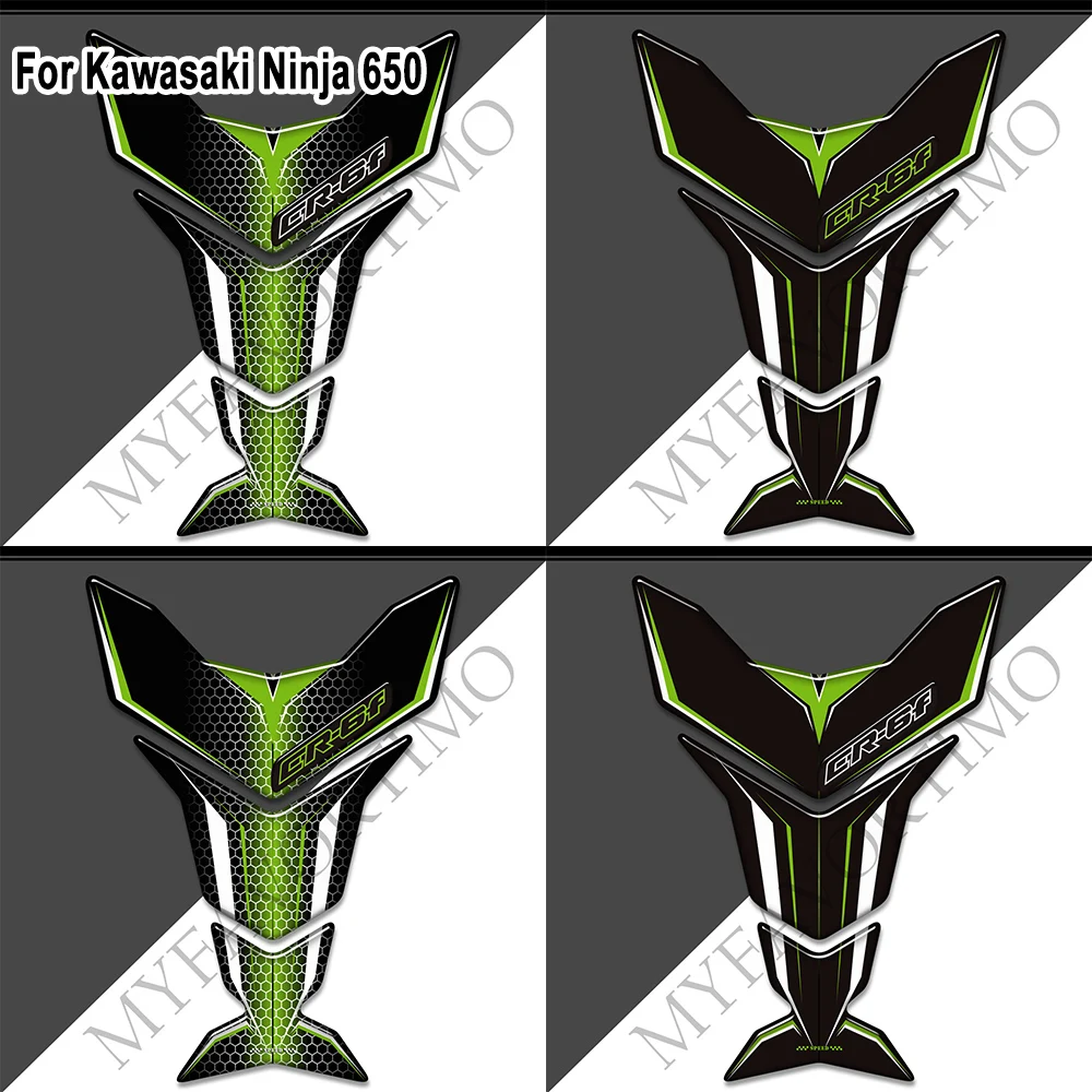 For Kawasaki Ninja ER-6f ER 6f ER6f Motorcycle Gas Fuel Oil Kit Knee Tank Pad Protection Stickers Decals Emblem