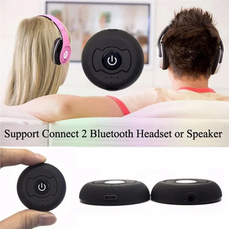 B30C-5.0 Bluetooth-audiozender voor tv PC Connect 2-hoofdtelefoon 3,5 mm AUX lage latentie stereo draadloze adapter eenvoudig te gebruiken