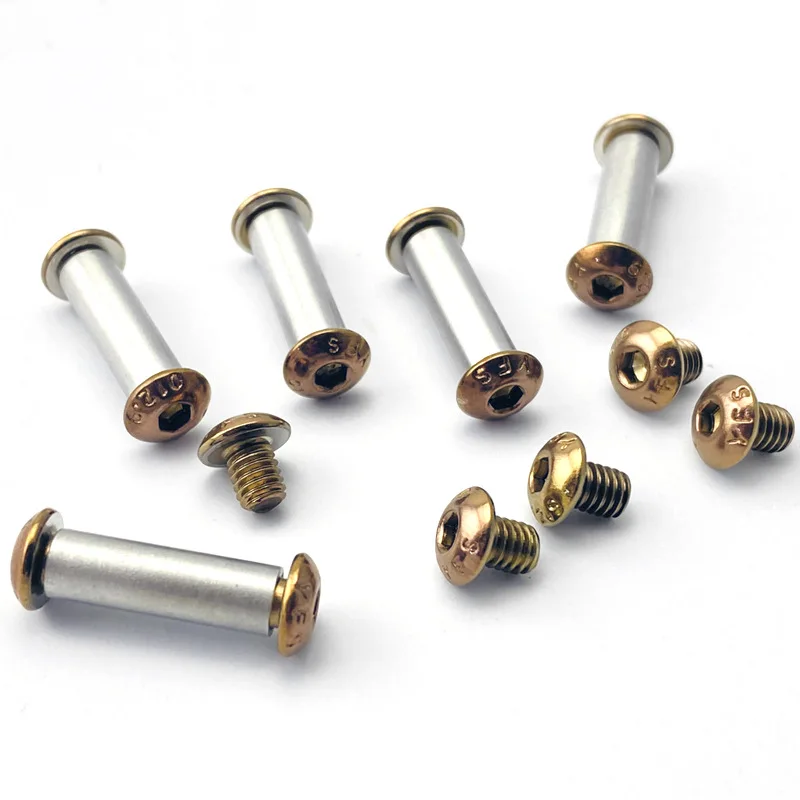10 set/lote 10 tamaños DIN912 Material de aleación de acero grado 12,9 mango de cuchillo rosca M4 tornillos hexagonales remache de husillo de clavo de bloqueo