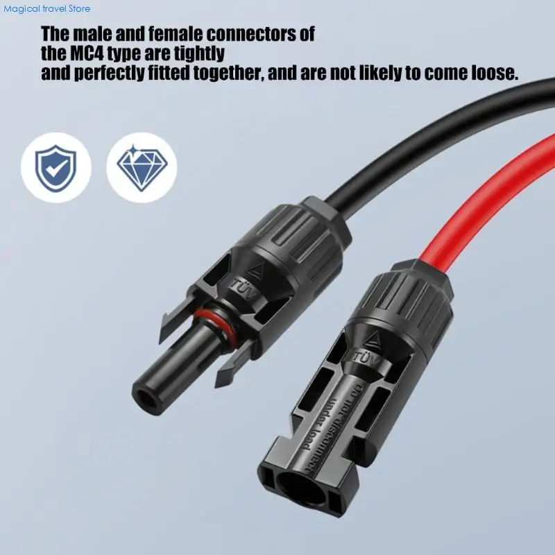 N2UB 4 In 1 Solar Charging Cable With DC7909 DC5521 XT60 Connectors For Solar Panel Power Stations Generator 100cm/39.37inch
