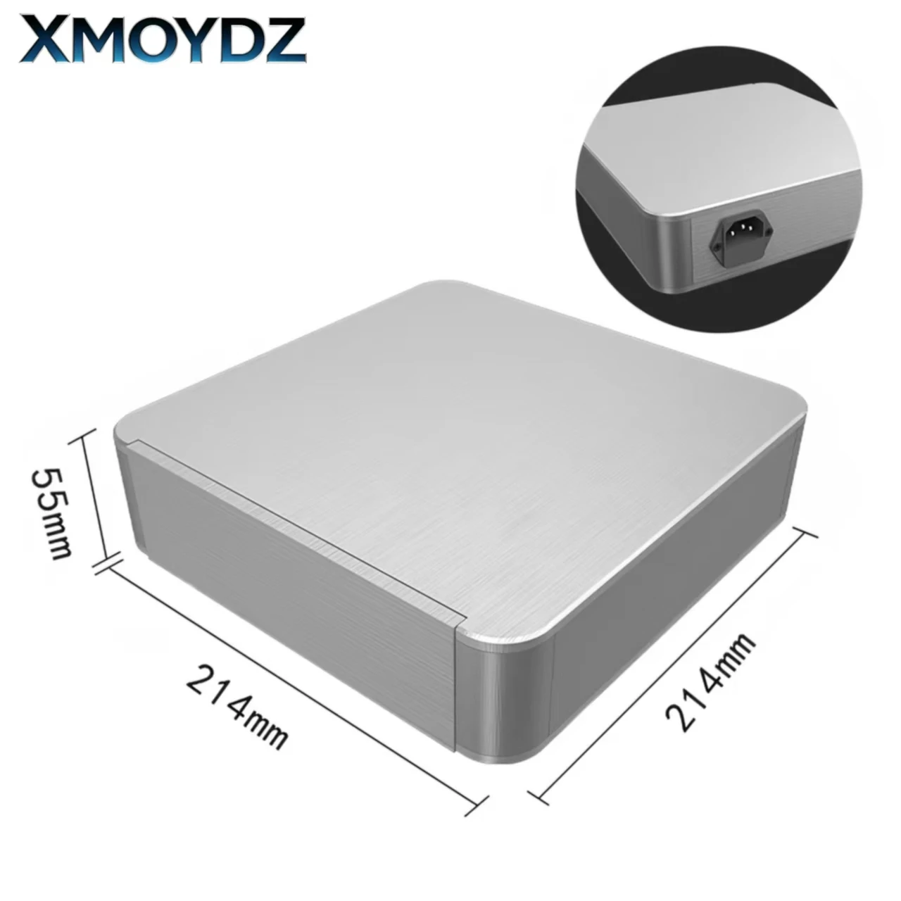 Brushed Anodized Aluminum Digital Amplifier Chassis 214x55x214mm Preamp DAC Decoder PSU HiFi Audiophile DIY Enclosure Case