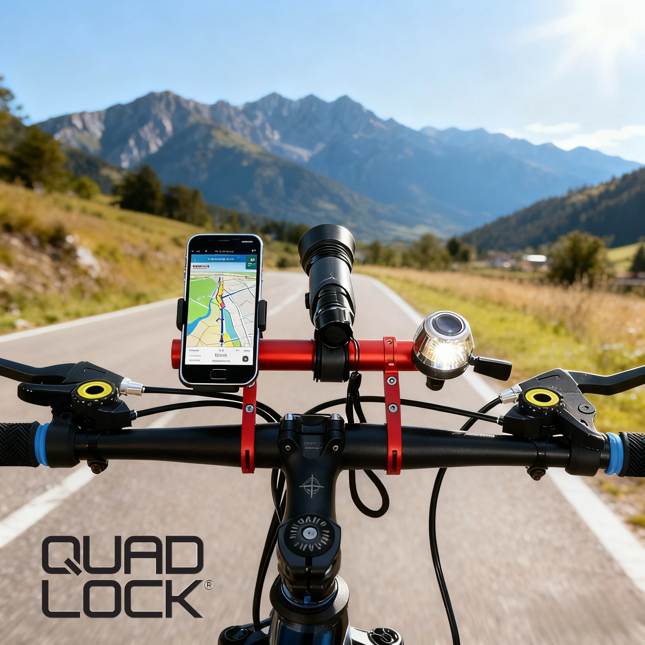 

QUAD LOCK Bicycle Handlebar Extended Bracket MTB Headlight Mount Extented Bar Bike Handlebar Extender Rack Parts