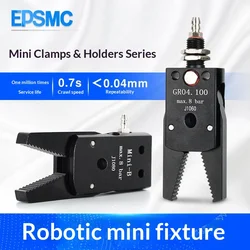 Pneumatic Mini Gripper J1060/J1080 with Silicone Pad, Manipulator Clamp Accessory for Industrial Robot