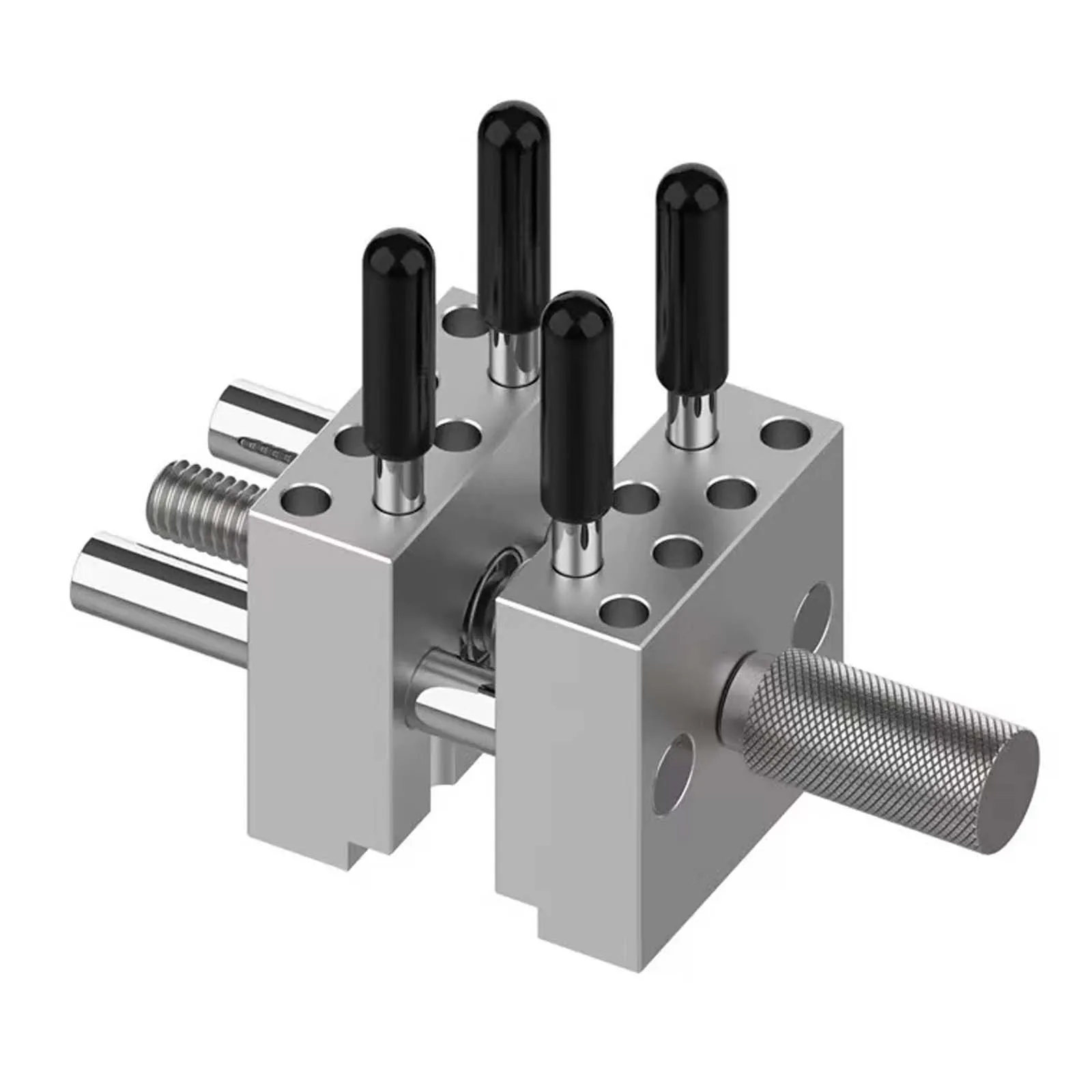

Premium Metal Vise Fixture, Precision Adjustable Mini Clamp with Rotary Screws & 14 Positioning Holes Workbench Vice for Model M