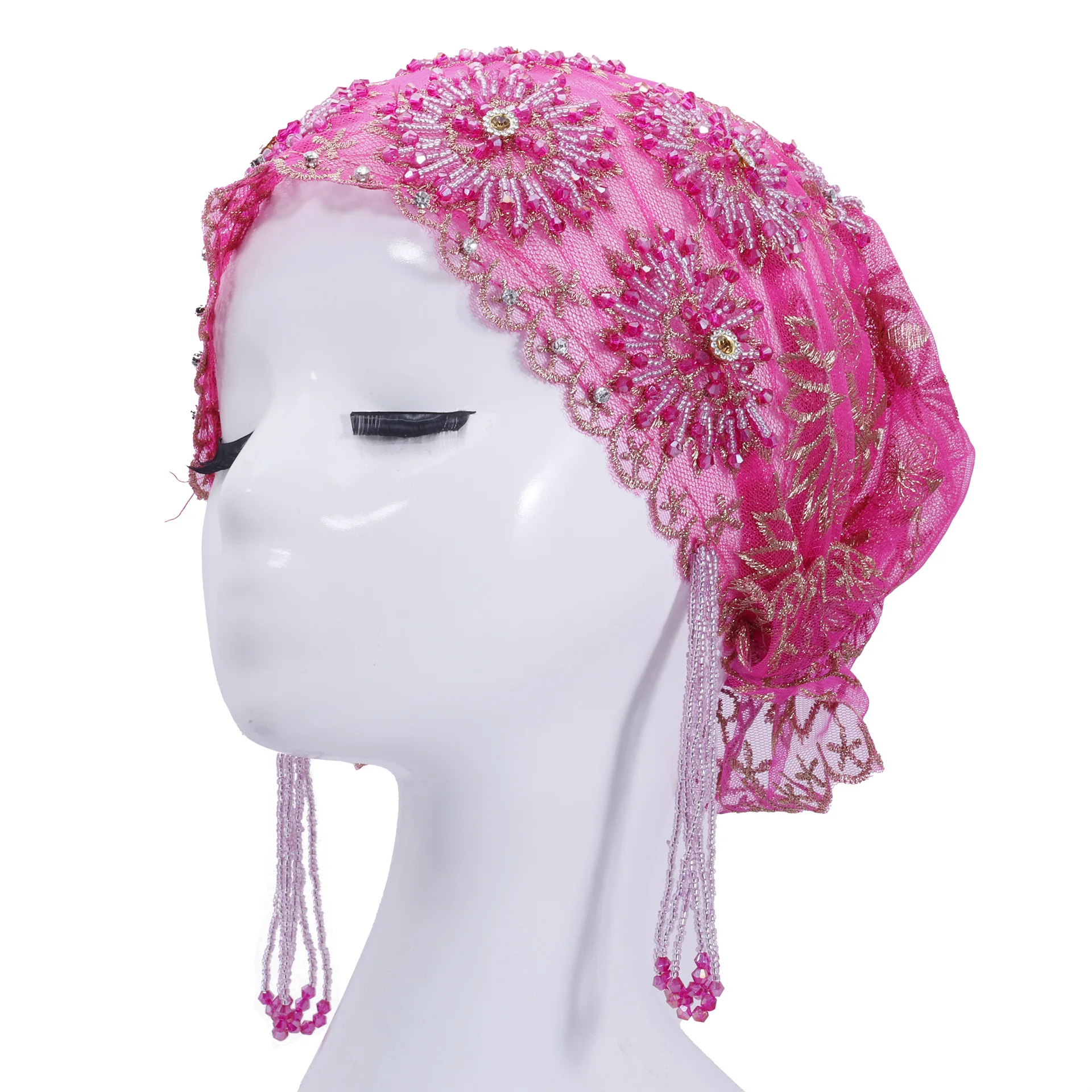 [نماذج بوتيك الراقية] الصناعة الثقيلة مطرز التطريز الدانتيل الوطنية الجديدة شرابة ذيل السمكة حقيبة رئيس قبعة حقيبة الموضة الشعر