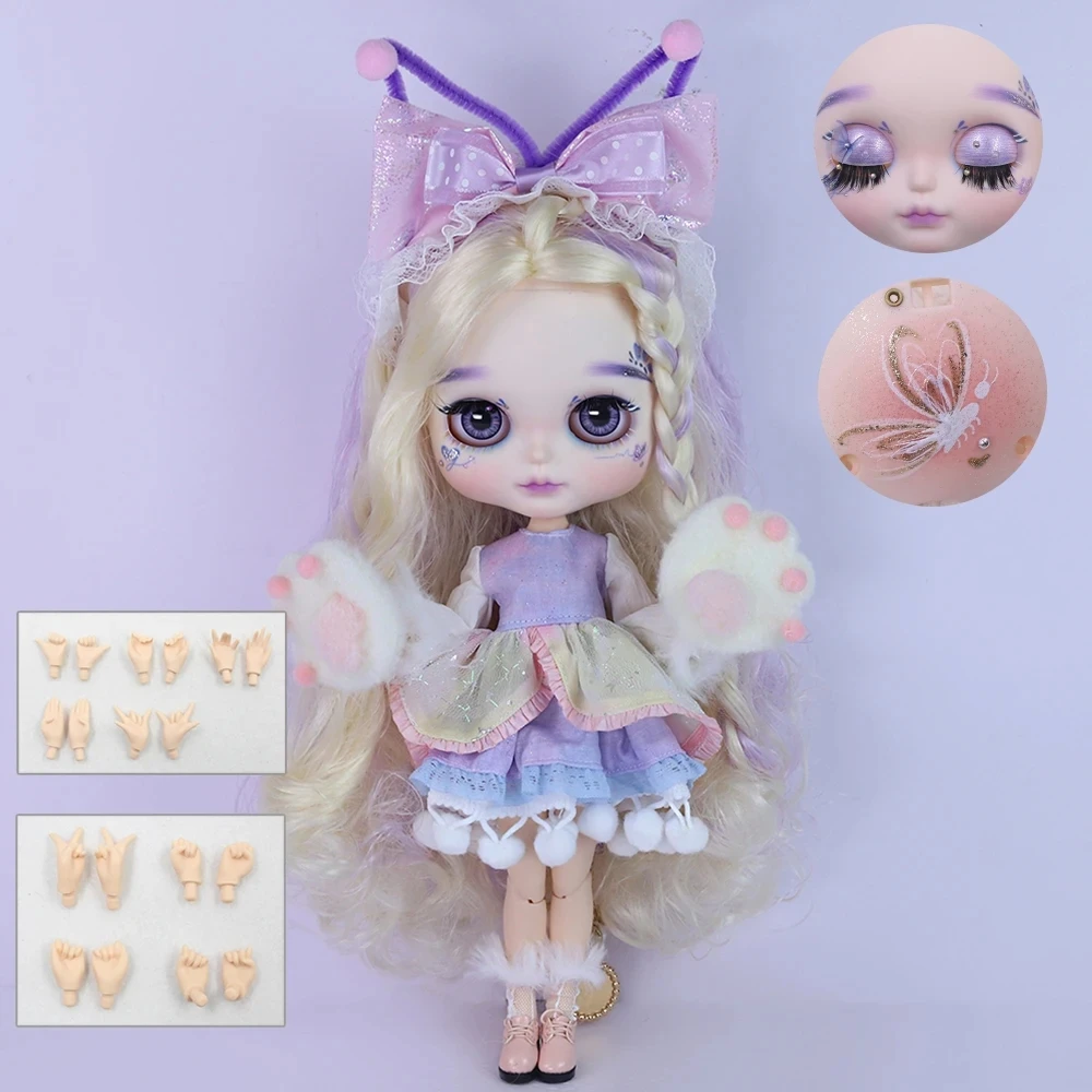 Eisig dbs blyth puppe hand bemaltes set süßes brötchen gesicht lange wimpern schläfrige augen puppen set sd 4