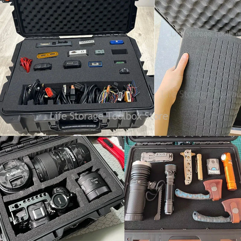 Imagem -05 - Impermeável Protetora Tool Box Hard Carry Tool Case Bolsa de Armazenamento Equipamento Instrumento Organizador Mala ao ar Livre