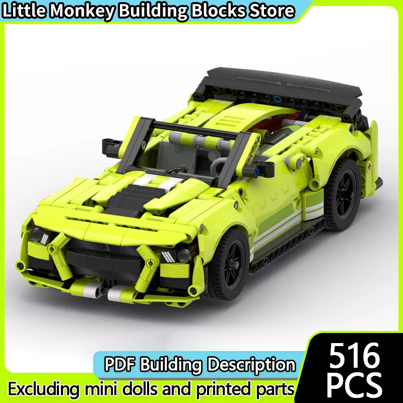 

Speed Racing Car Model MOC Building Bricks GT500 Top Tier Sports Car Modular Technology Children Holiday Gifts Assemble Toy Suit