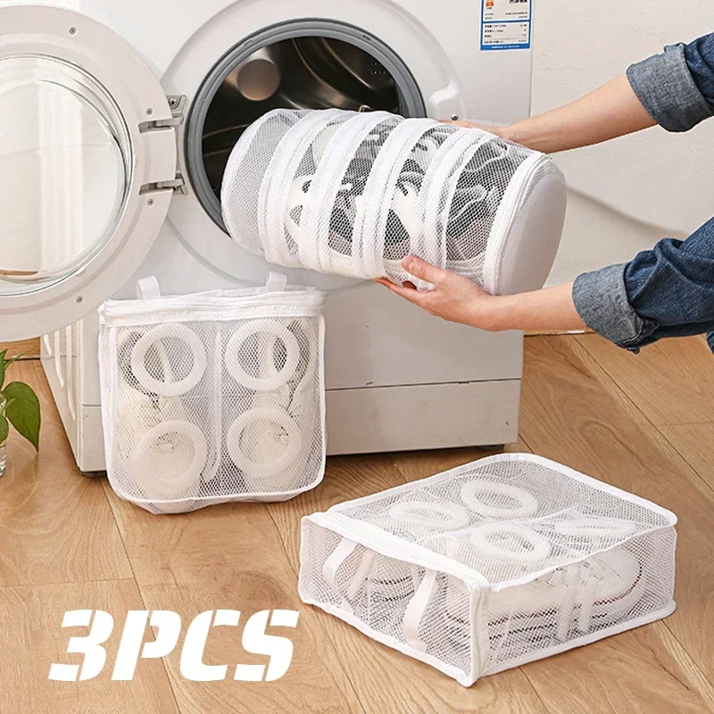 

Large Mesh Laundry bag Washing Machine Shoes Bag Travel bags Portable Anti-deformation Protective Clothes organizer Mesh bags