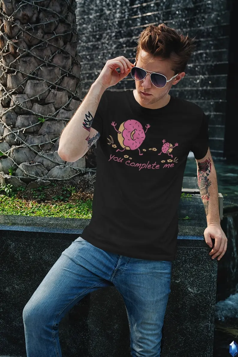 You Complete Me Donut T-Shirt Unisex Cotton Funny 2022