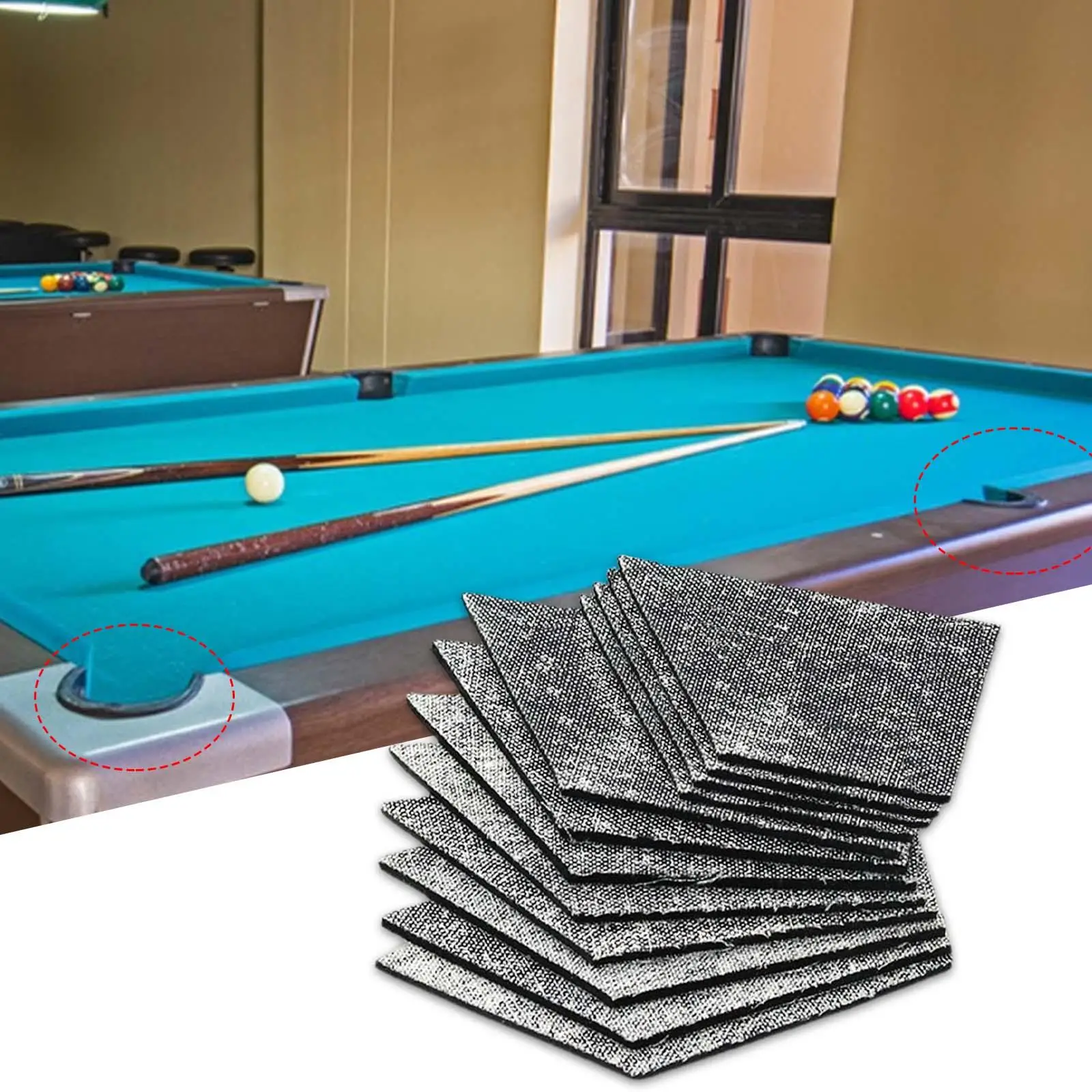 12 Strips Billiard Pool Table Cushion Facings Rubber Pad Rail Bumpers Rubber Facings Snooker Table Accessories Replacement Pad