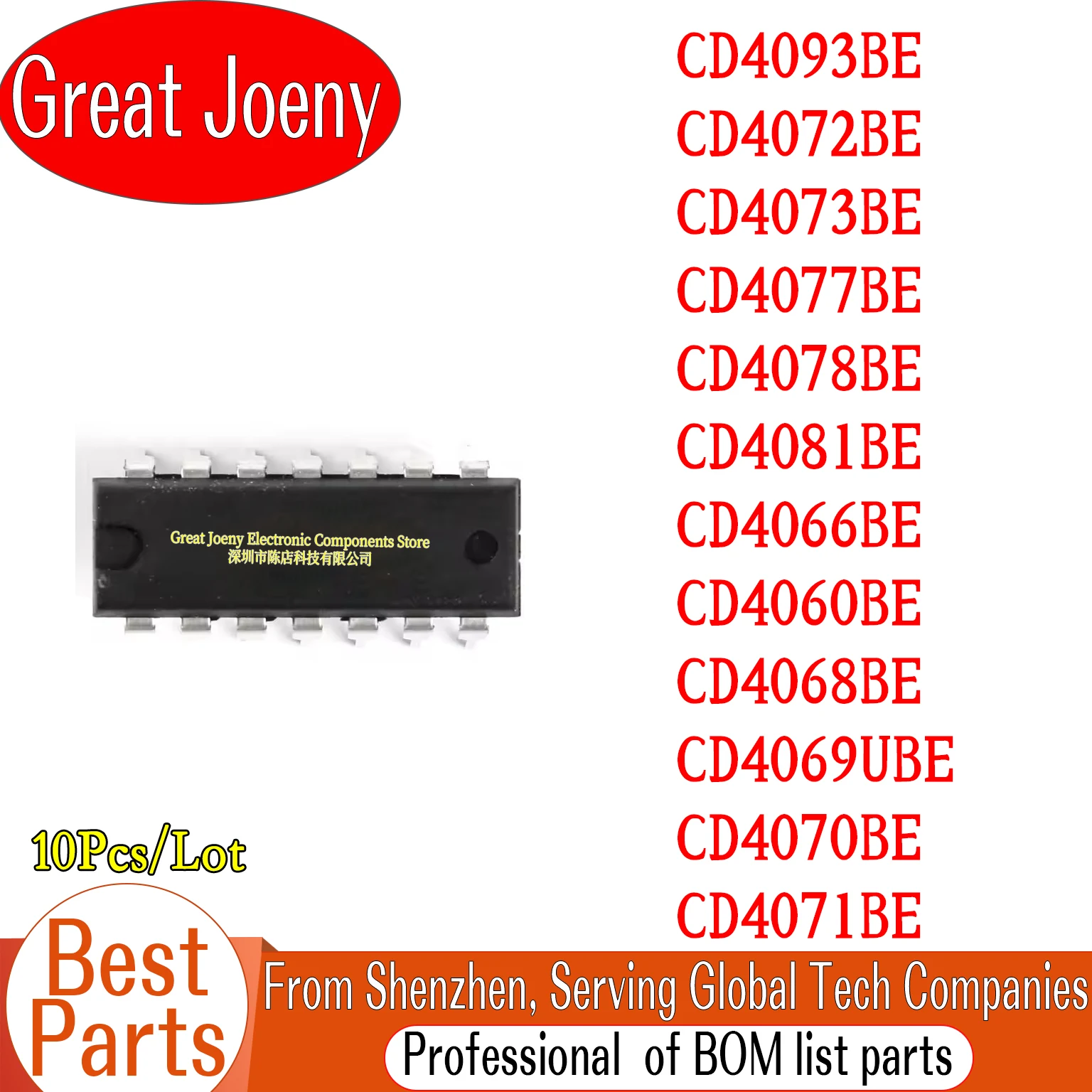 

(10piece)100% New CD4093BE CD4072BE CD4073BE CD4077BE CD4078BE CD4081BE CD4066BE CD4060BE CD4068BE CD4069UBE CD4070BE CD4071BE