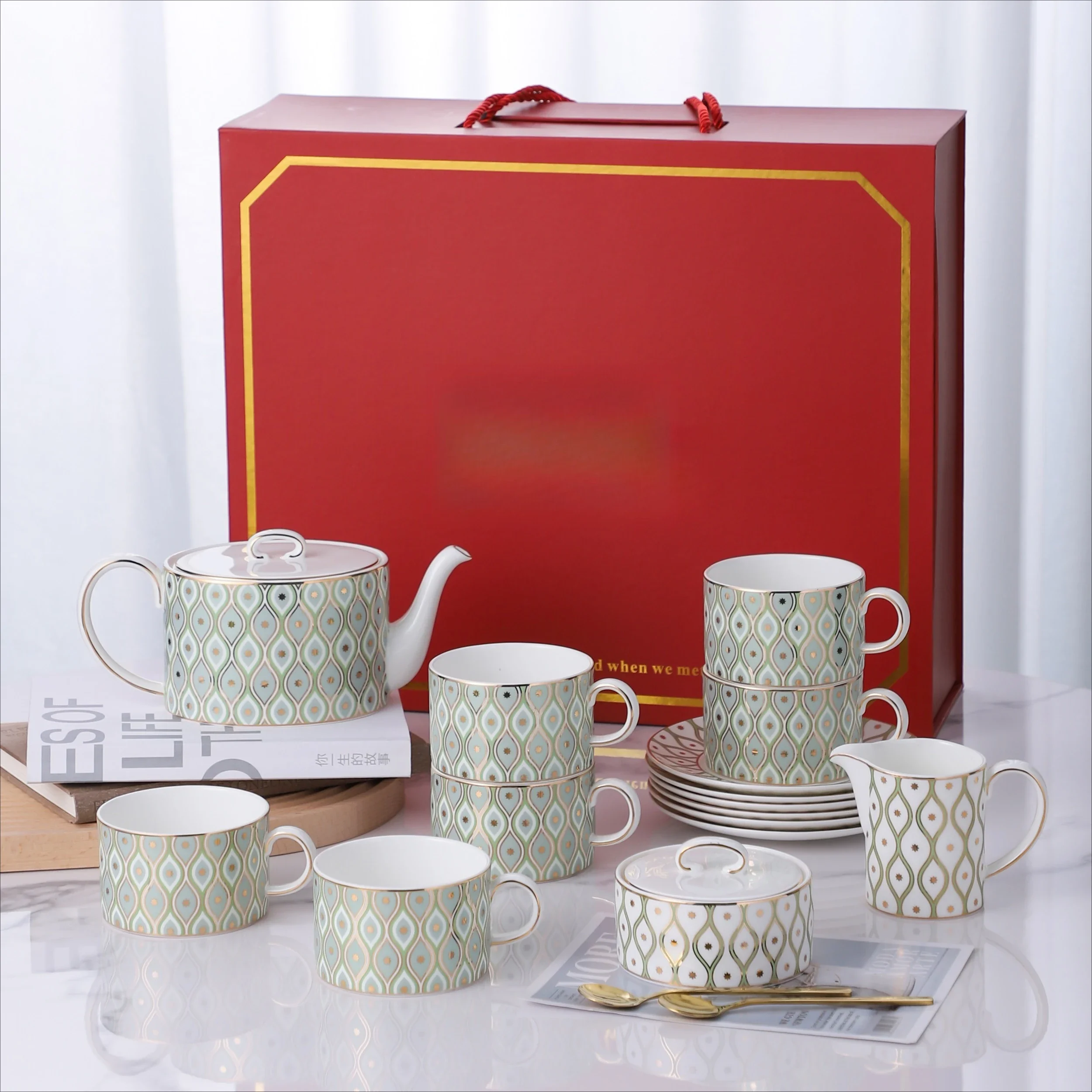 Original coffee cup and saucer set, European light luxury high-end hotel restaurant cup high value niche new model