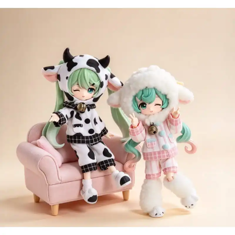 Blokees Hatsune Miku Daalamode Series Sweet Dream Party Action Figure, Fluffy Collectible Bjd Doll Desktop Display Gift view 4
