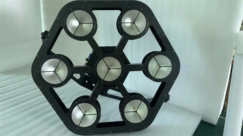 4 pieces Dynamic Fullcolor Retro Hexagon LED Matrix Light DMX512 and Pixel Control For DJ Event Show Stage Background Lighting