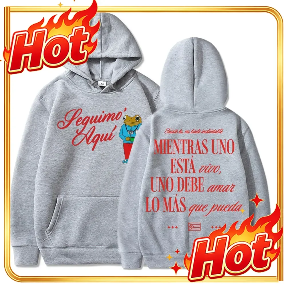 Rapper BAD BUNNY Musikalbum Hoodies Mode Musik Herren Damen Sweatshirt Fleece Oversized Casual Pullover Streetwear Fans Geschenke