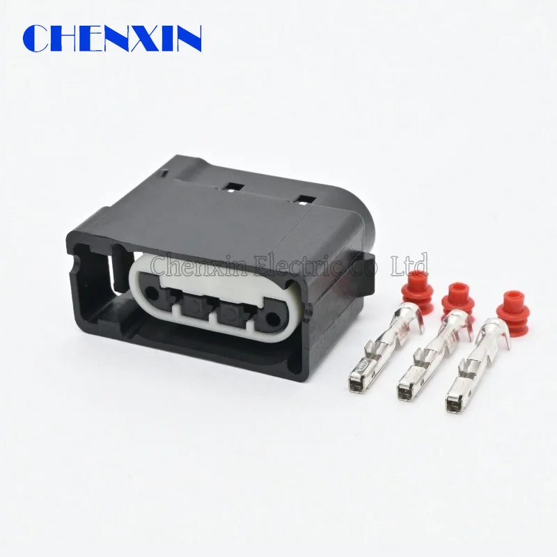 1 Set 3 Pin Female Auto Waterproof Connector for GM Park Turn Signal Lamp Mate Plug 3F2T-14A464-HA 92227810 ZFI-00701-UA