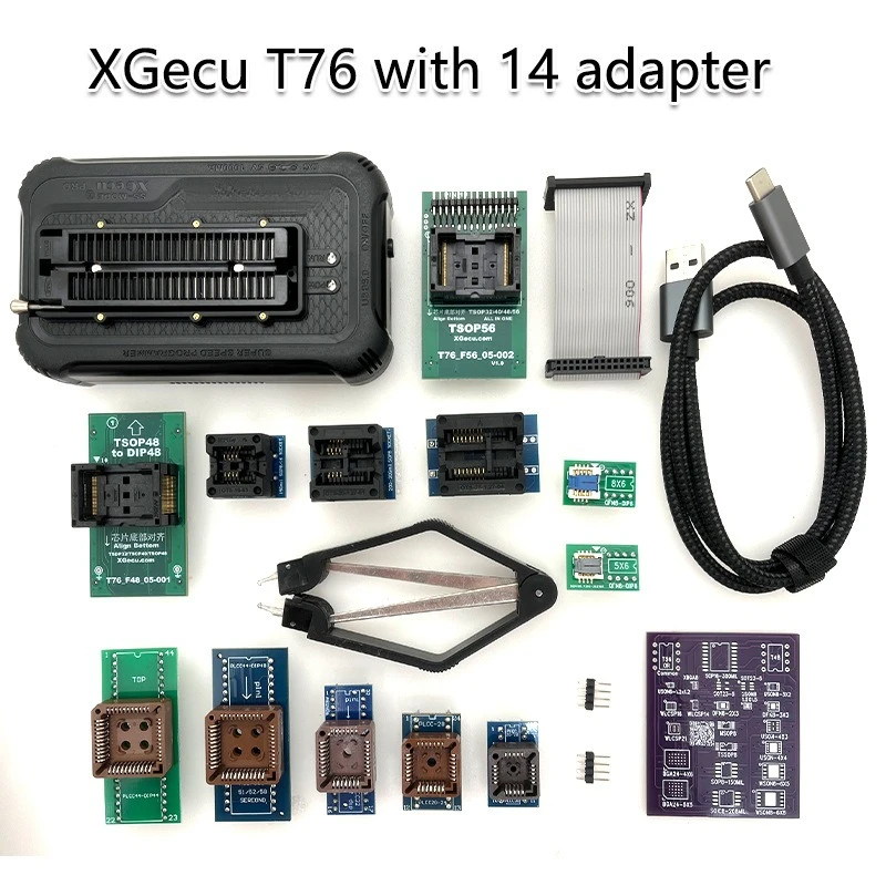 Xingong XGecu T76 programmer and programmer T56 upgraded version + 14 adapter sockets + 14 adapters