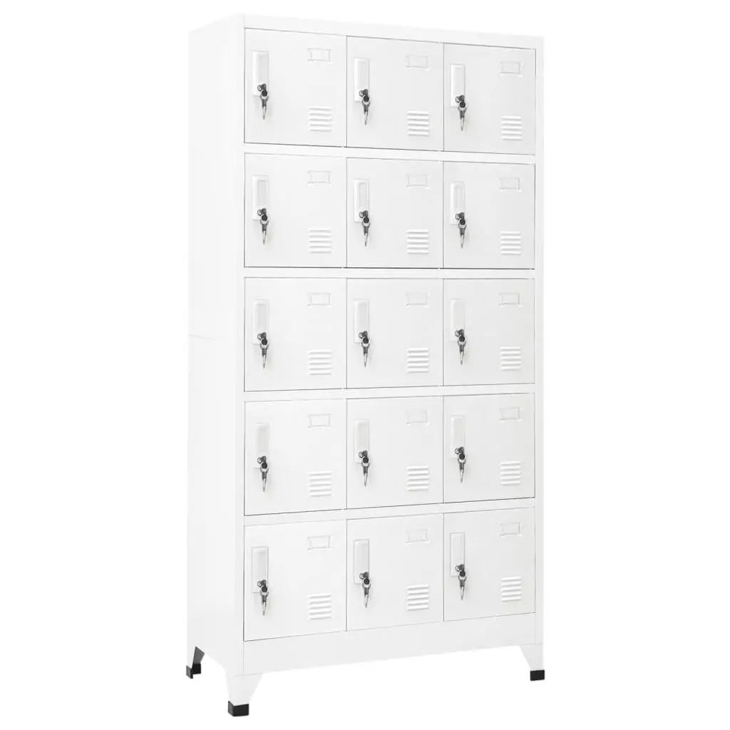 Light Gray Steel Locker Cabinet 35.4x15.7x70.9 - Modern Storage Solution for Home & Office