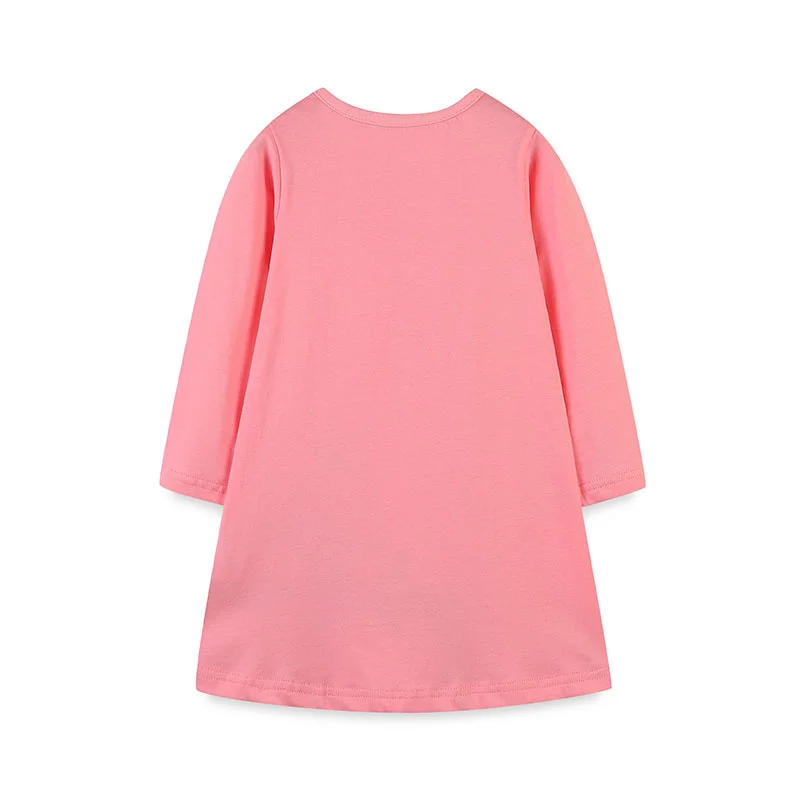 Jumping Meters  2-7T Princess Girls Dresses With Horse Long Sleeve Autumn Spring Baby Animals Embroidery Kids Frocks Costume