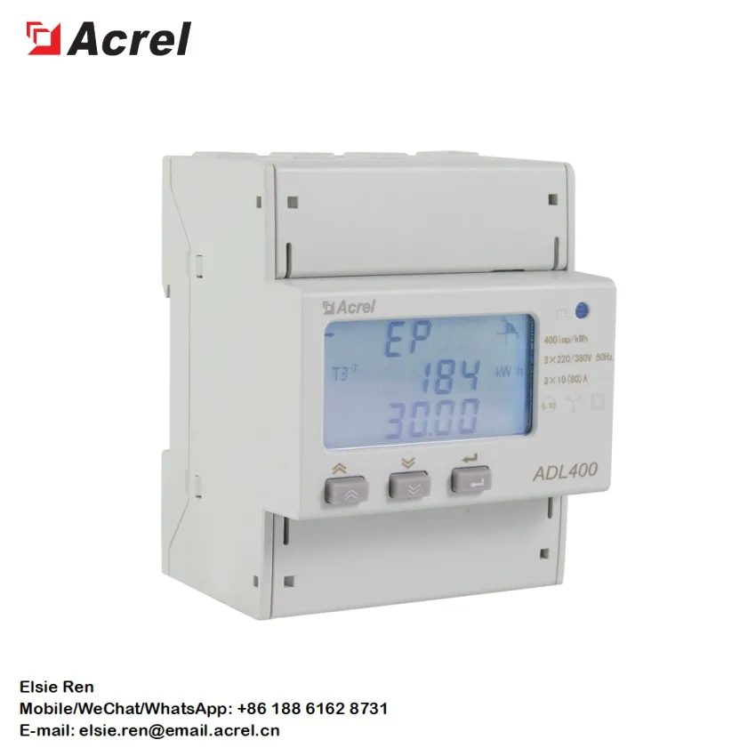 

Acrel ADL400 3-phase Power Meter/Modbus kwh / RS485 / for Traffic State Grid and Solar Energy Din rail Energy Meter