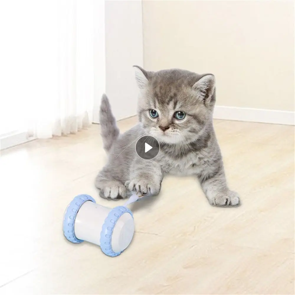 Carregamento USB Teaser Automático para Gato, Engraçado Gato Vara, Inteligente Colorido Pet Tassel Wand, Tumbler Wheel, Acessórios de bola