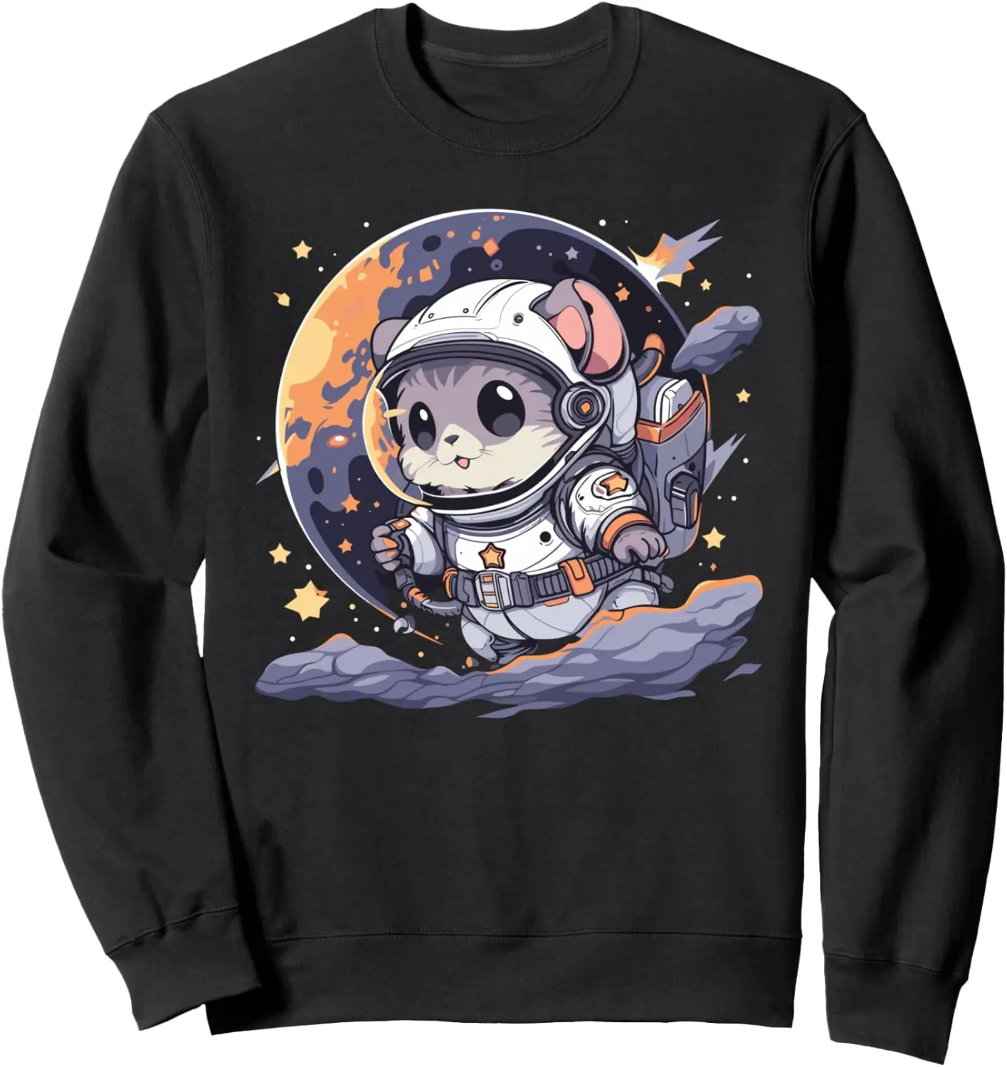 

Hamster Astronaut Spacesuit Cute Pet Hammy Lover Graphic Sweatshirt