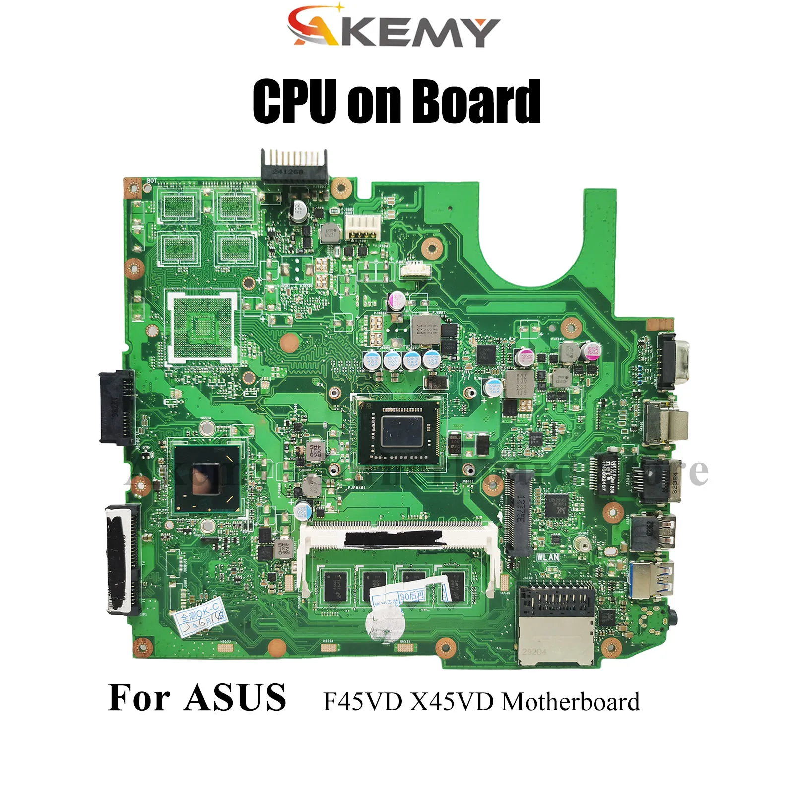 

Материнская плата для ноутбука X45VD для ASUS VivoBook F45VD X45VD X45V, материнская плата для ноутбука с процессором, 100% тестирование, ОК, быстрая доставка, высокое качество