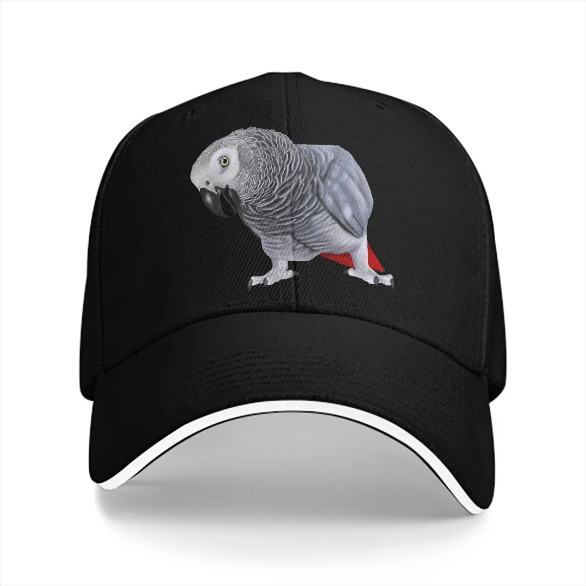 African Grey Parrot Baseball Cap Men Hats Women Visor Protection Snapback Parrot Birds Pet Caps