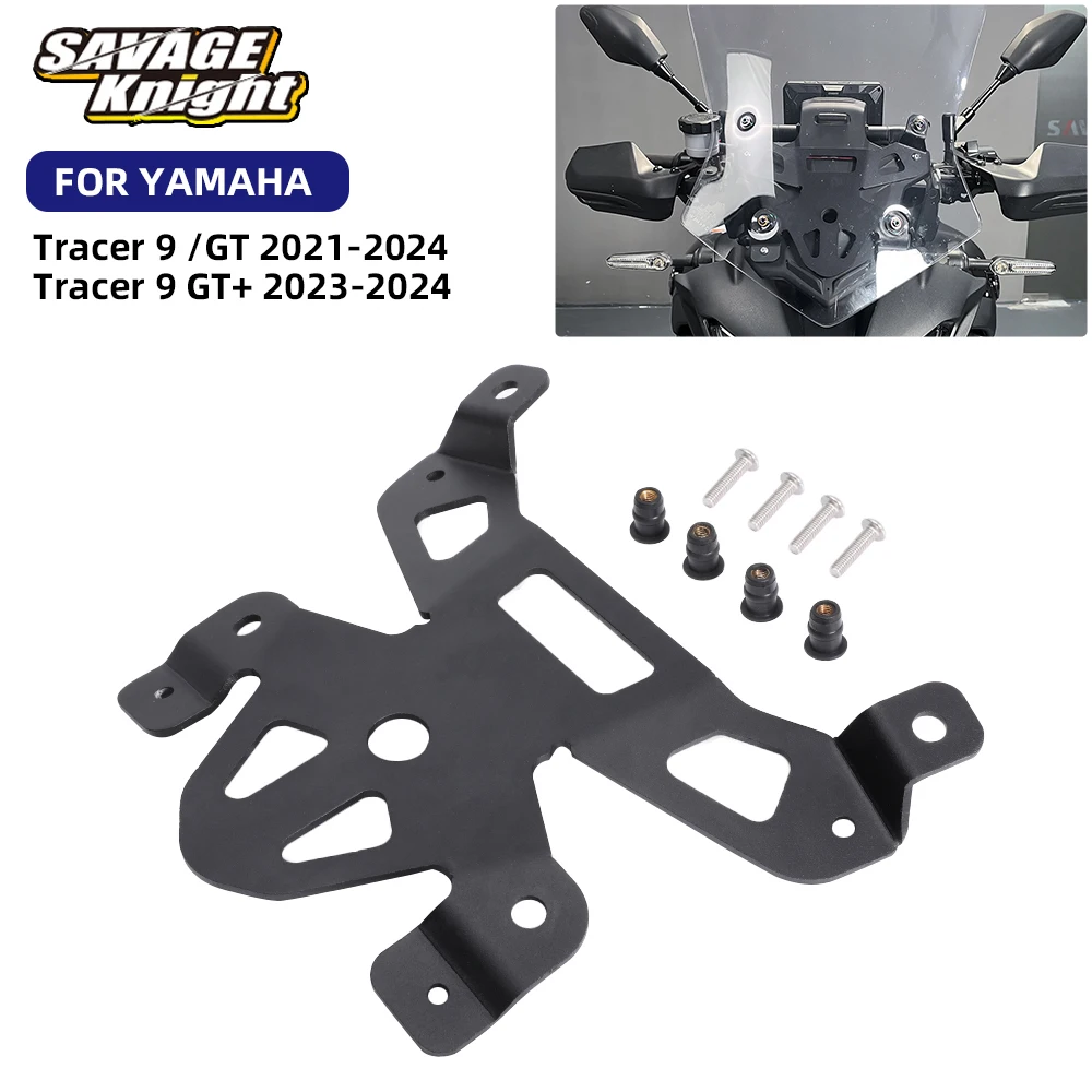 For Yamaha Tracer 9 GT+ Front Windshield 30mm Heighten Bracket Tracer 9/900/GT 9 /GT 900GT 9GT 2021-2024 Windscreen Holder