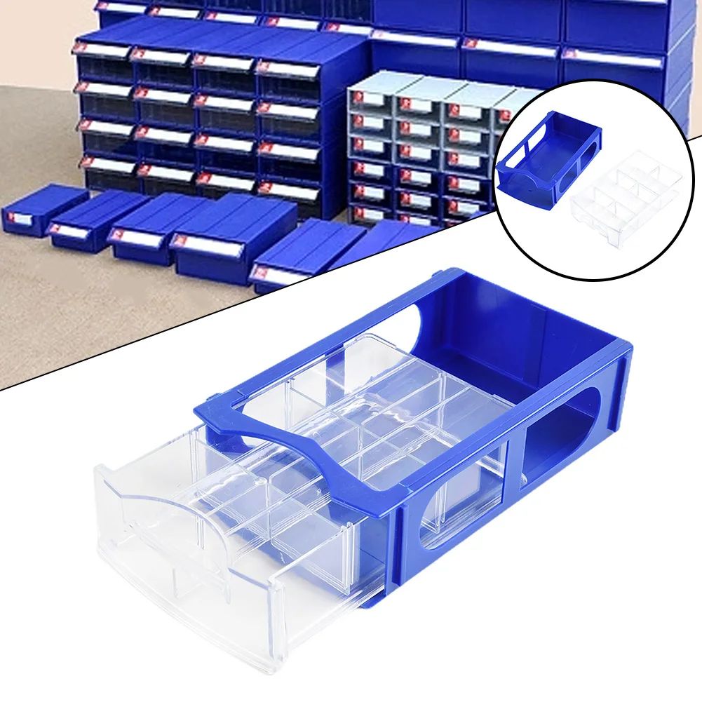 1pc blau/transparent Aufbewahrung sbox Teile Box 160*95*40mm 80 Grad Celsius stapelbar verdicken Handwerk Veranstalter Lagerung Hardware