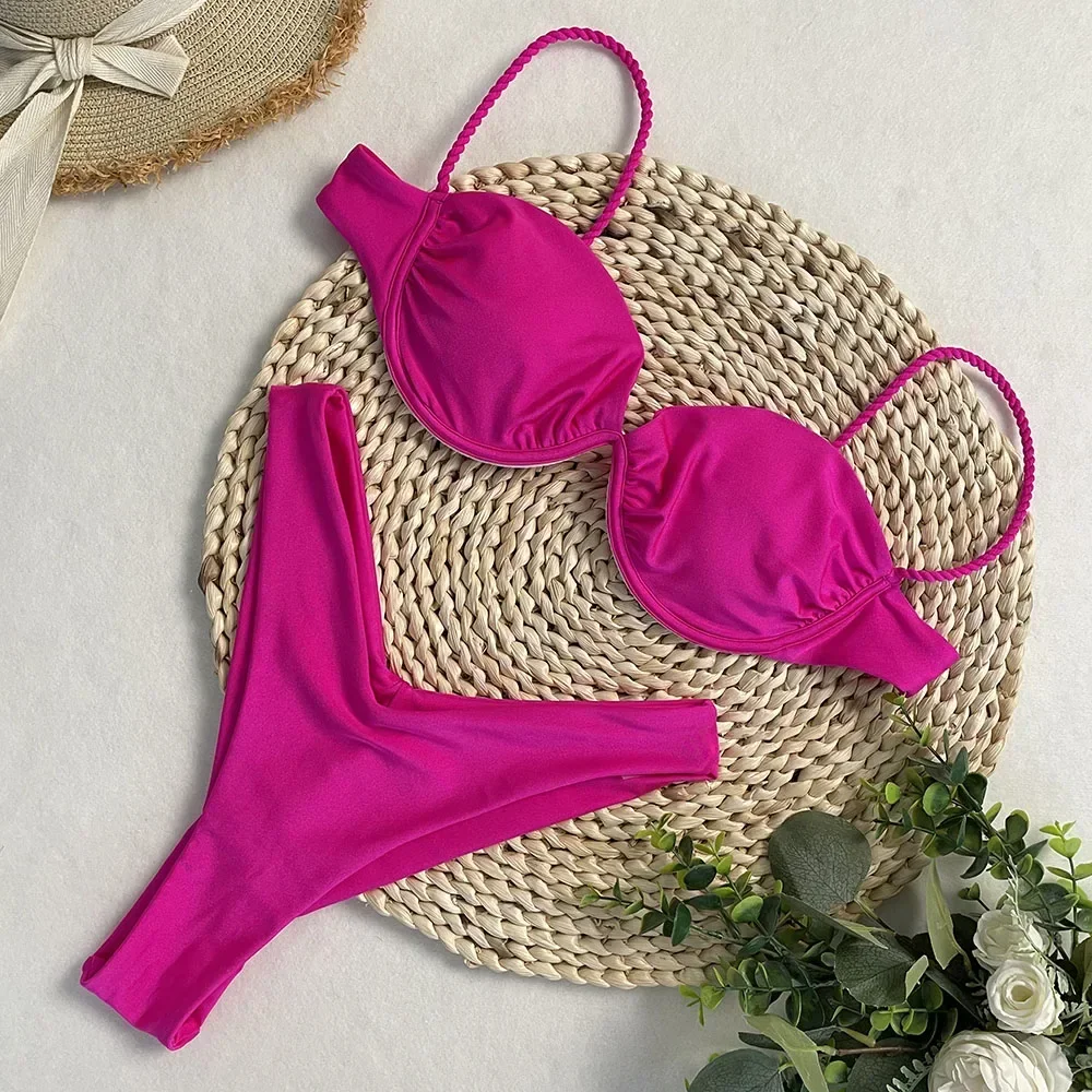 Swimwear for Women Summer Beach Micro Bikini Two-Piece Bikini Swimsuit New Suit Bathing Set Biqini Suit Sexy Solid on Vacation