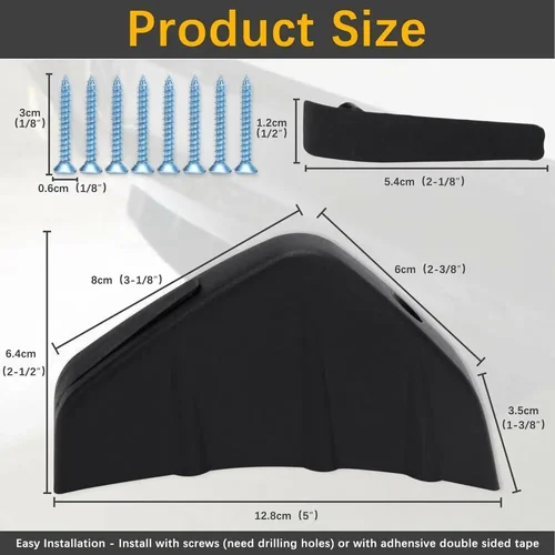 Imagen 2 del producto LAICY-difusor de parachoques trasero para Hyundai Veloster 2014-2021, 4 piezas, alerón divisor, aletas de tiburón, labio de parachoques automático, antichoque