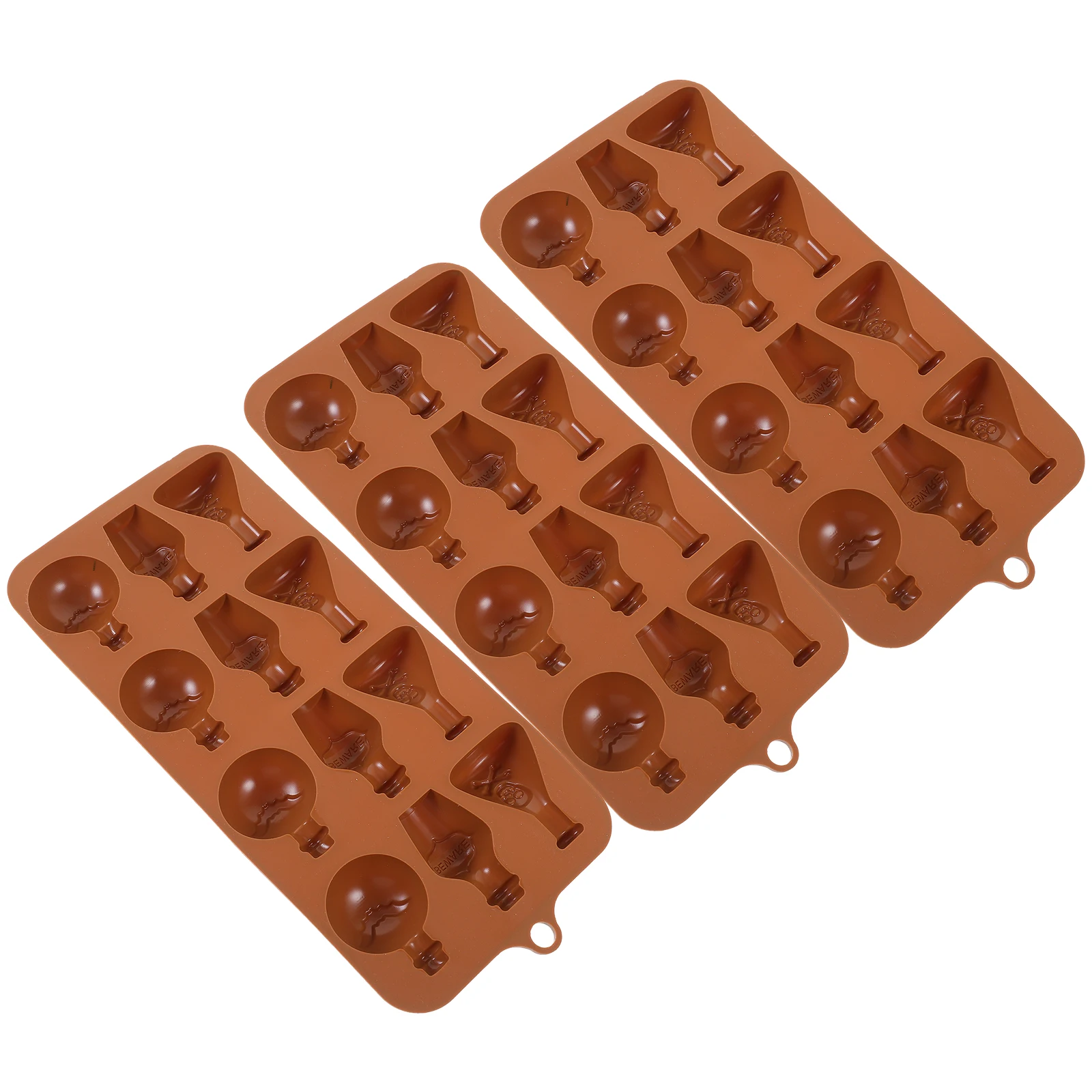 

3 Pcs Wine Bottle Mold Silicone Baking Molds Mold/cake Silica Gel Chocolate Mould