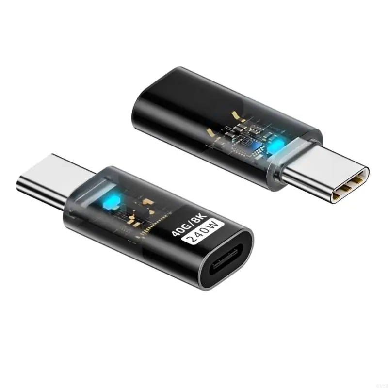 qx2b USB C ถึง USB C อะแดปเตอร์ 40GBPS 8K@60Hz 240W อะแดปเตอร์ชาร์จ USB C หญิงไปยัง USB C อะแดปเตอร์ชายสำหรับโทรศัพท์แล็ปท็อป