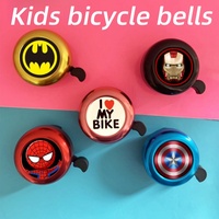 5*5cm Spiderman Bicycle Bell Kids Bike Cute Cartoon Metal Warning Super Loud Bell Horn Cycling Handlebar Bell Safety Accessories