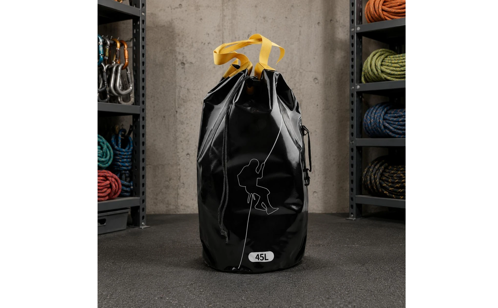 Climbing Rope Backpack Mesh Material Climbing Rope Bag Drain Hole Side Handle for Canyoning