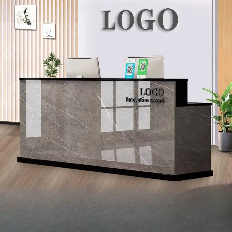 Storage Design Reception Desks Black Checkout Classic White Reception Desks Luxury Modern Recepcion Mostrador Office Furniture
