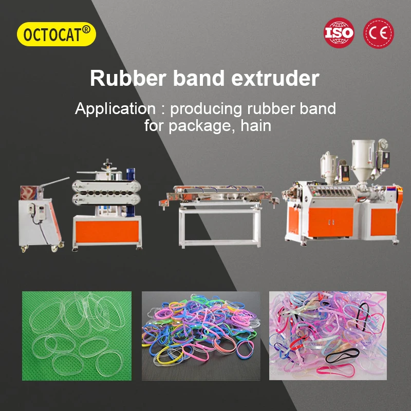 OCTOCAT TPR Rubber Band Injection Molding Machine,50mm 35KG-60KG/H TPU, TPR, TPE Rubber Band Production Equipment machine